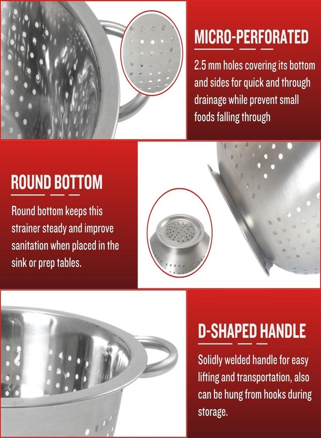 PLUMM Get Plumm Rice Washing Strainer Colander 29cm | Multipurpose Stainless Steel Colanders | Durable, Anti-Rust Kitchen Accessories Items Essential Kitchen Colander for Washing Fruits, Vegetables, Rice - Image 5